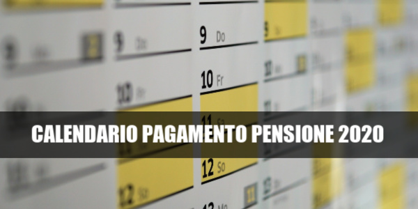 calendario pagamento pensione 2020
