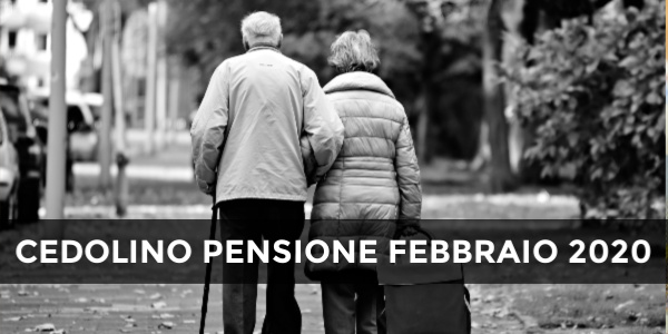 pagamento cedolino pensione febbraio 2020