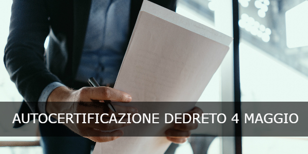 autocertificazione decreto 4 maggio